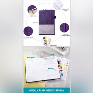 Purple Planner with Elastic Band